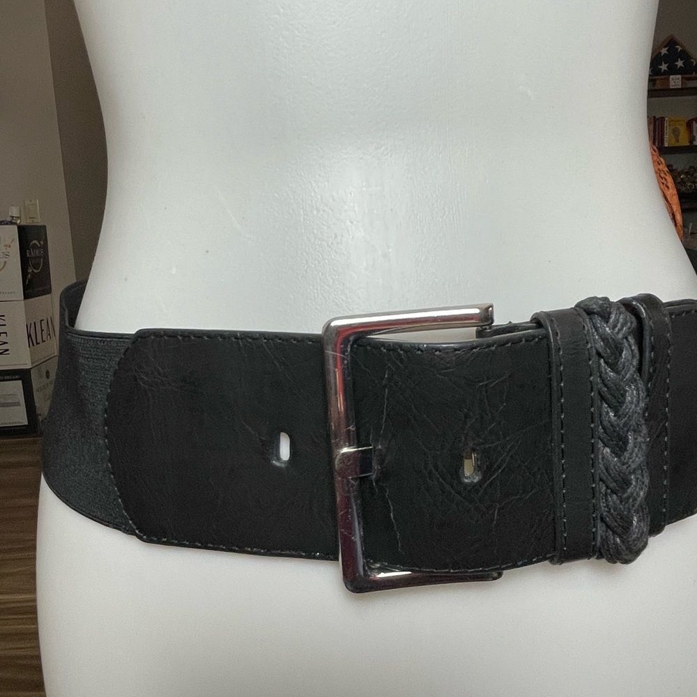 🔴Black Elastic Belt - 2 1/2” wide